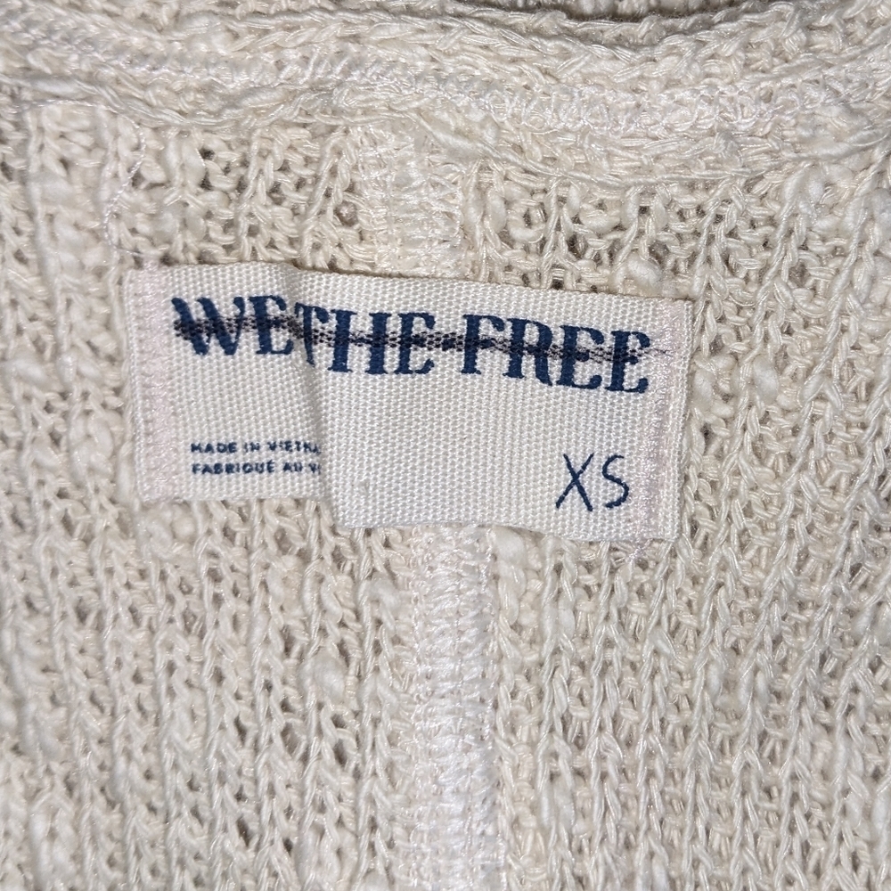 Free People NWOT Don't Go Top sz XS Textured Cream Knit​​​ - Picture 12 of 14